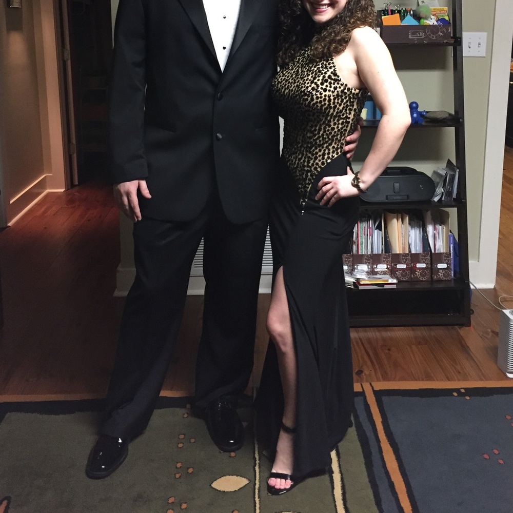 Sherri Hill Black/Nude Gown